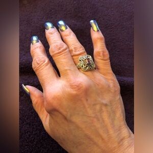 Sterling silver gemstone ring